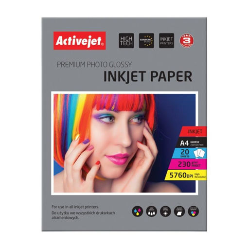 Picture of A4 PHOTO PAPER GLOSSY 230GRM 20 SHEETS